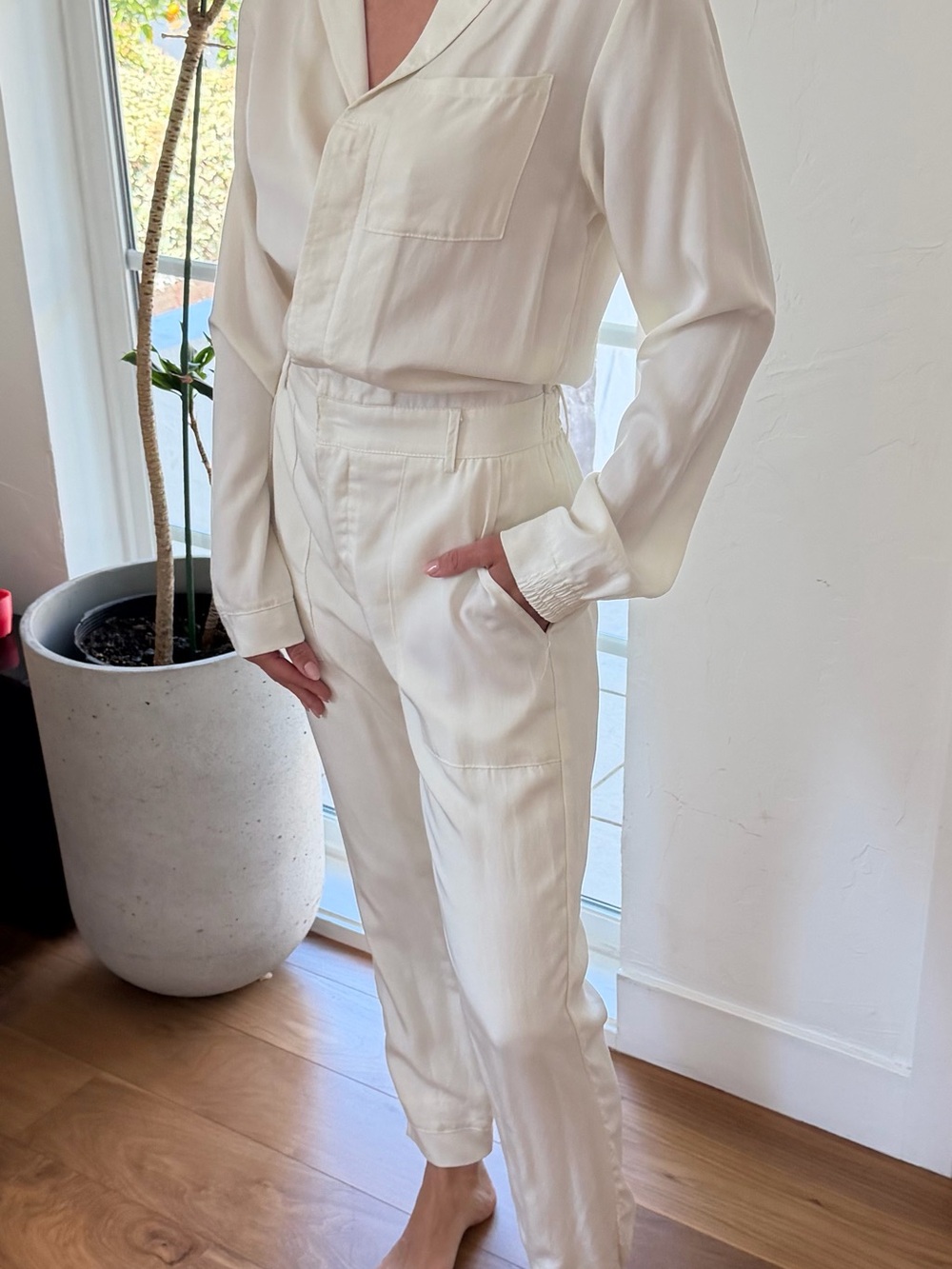 LBLC the label Soft White Jumpsuit